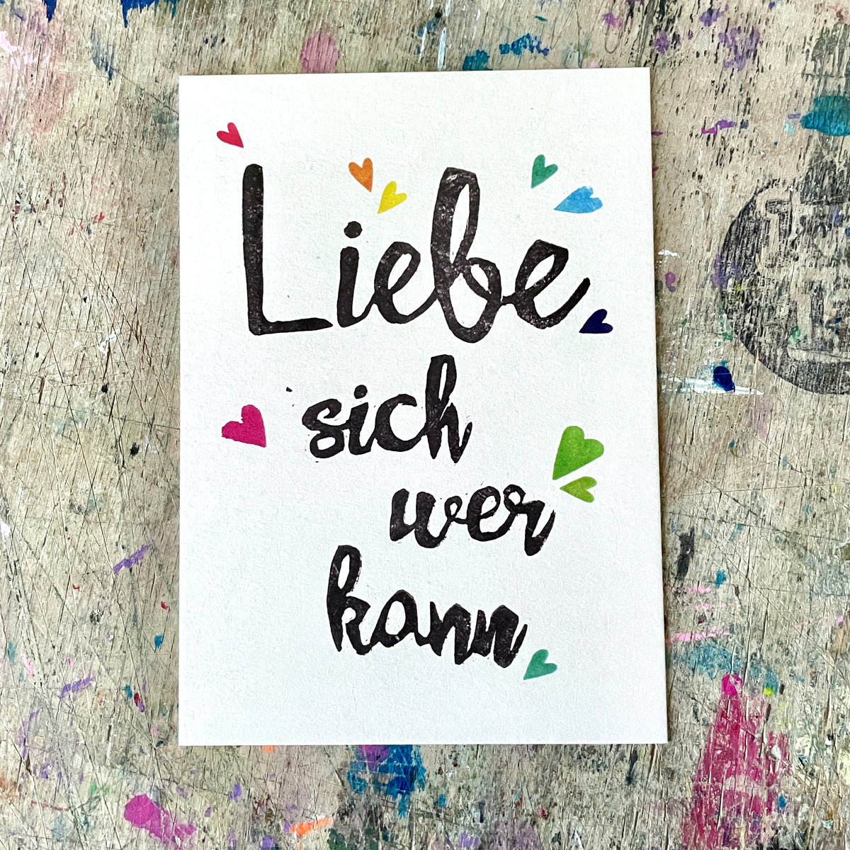 kuki Postkarte "Liebe sich wer kann"