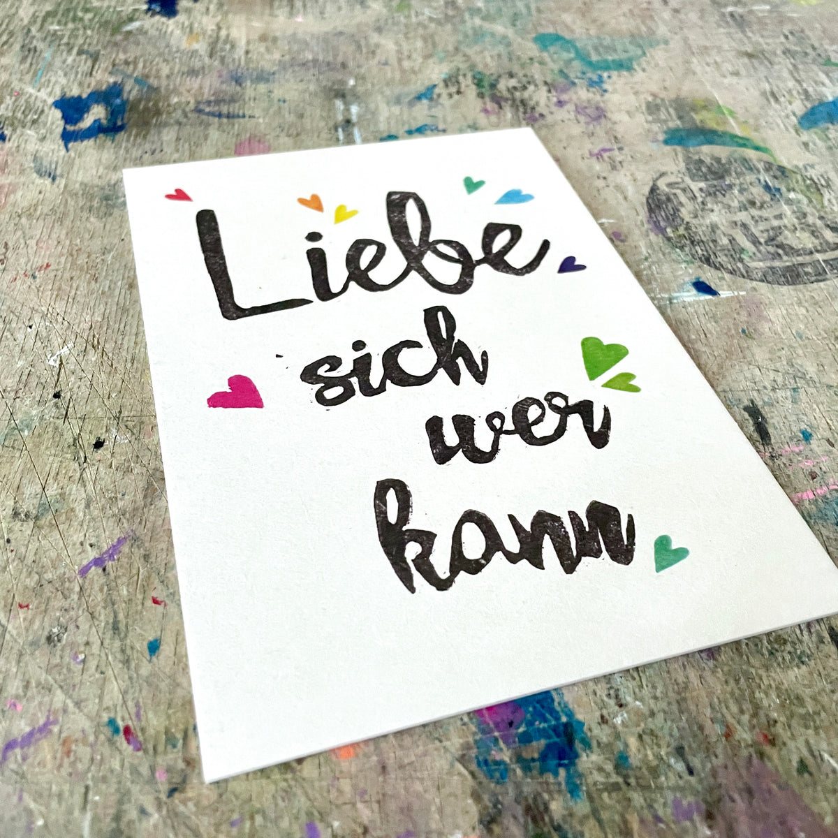 kuki Postkarte "Liebe sich wer kann"