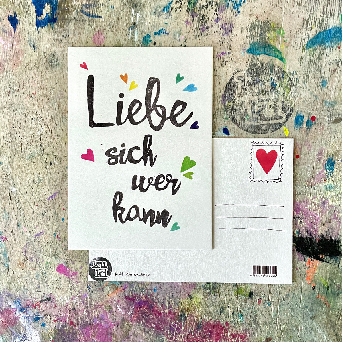 kuki Postkarte "Liebe sich wer kann"