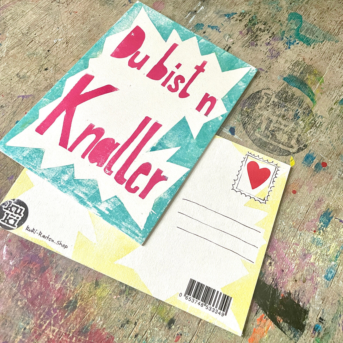 "DU BIST N KNALLER" kuki Postkarte