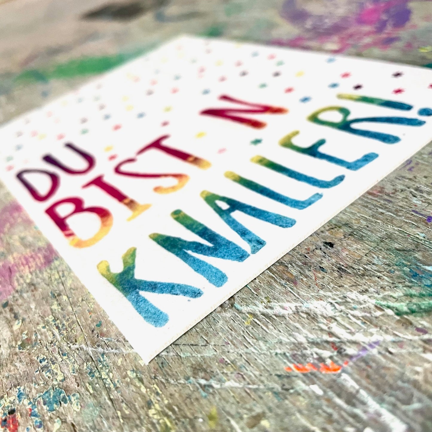 kuki Postkarte // "DU BIST N KNALLER"