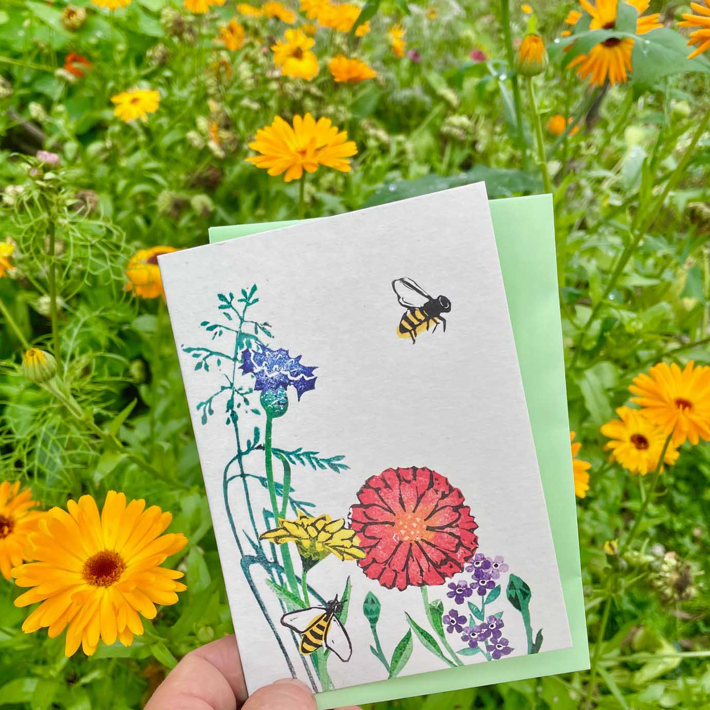 kuki Klappkarte für viele Anlässe. Sommerwiese.