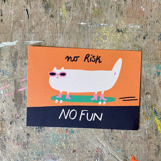 Postkarte Slinga // No Risk No Fun