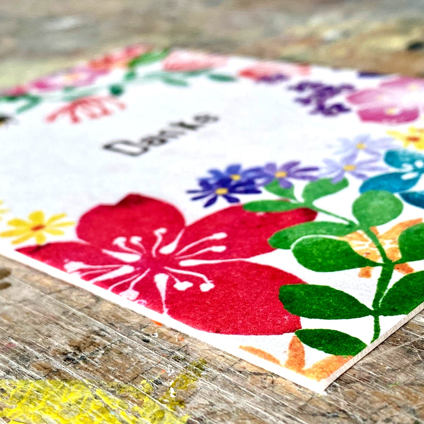 kuki Postkarte „Danke“ Blumen