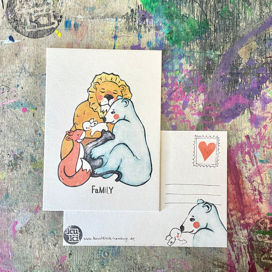 kuki Postkarte "Family"