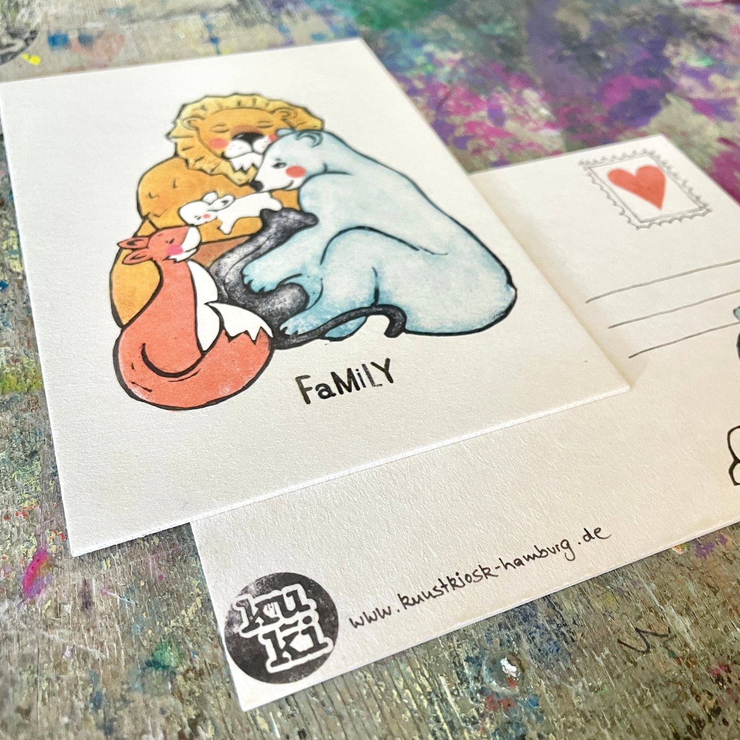 kuki Postkarte "Family"