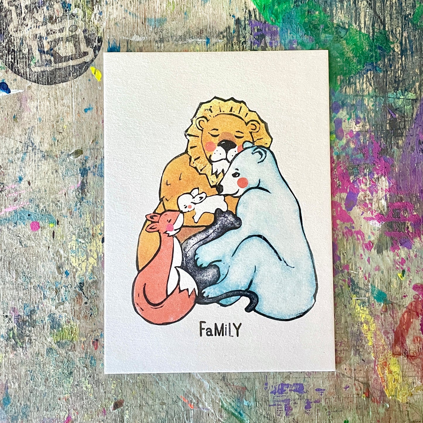 kuki Postkarte "Family"