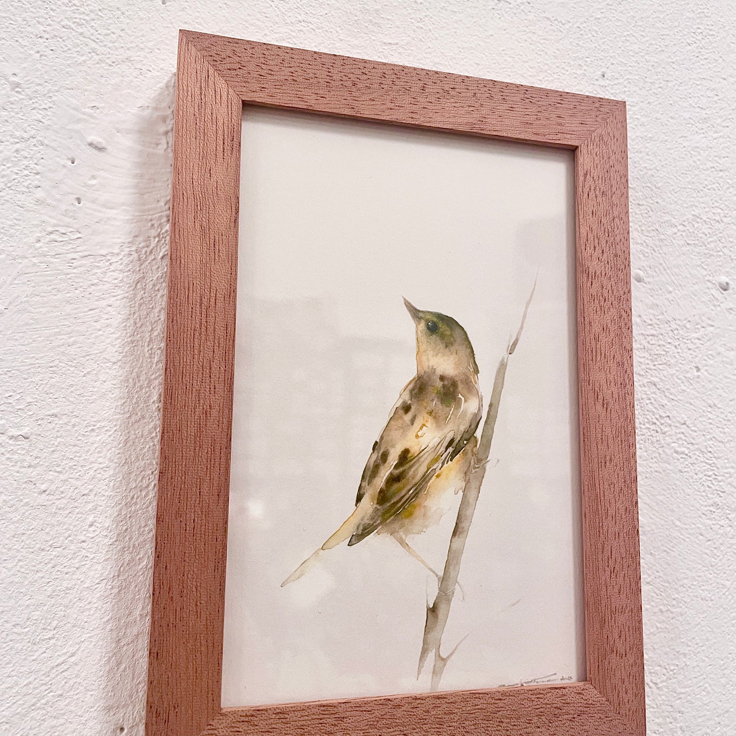 Vögelchen am Schilf / Aquarell von Catherina Türk