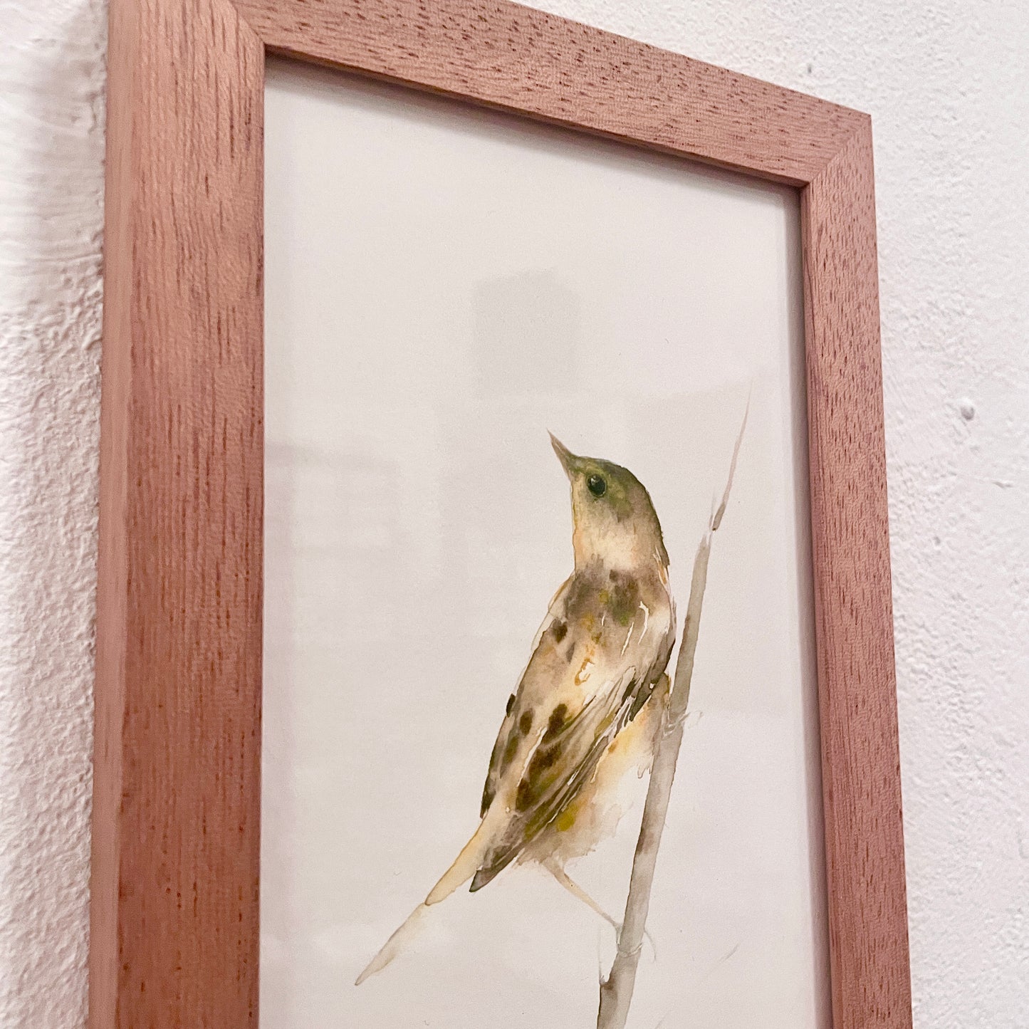 Vögelchen am Schilf / Aquarell von Catherina Türk