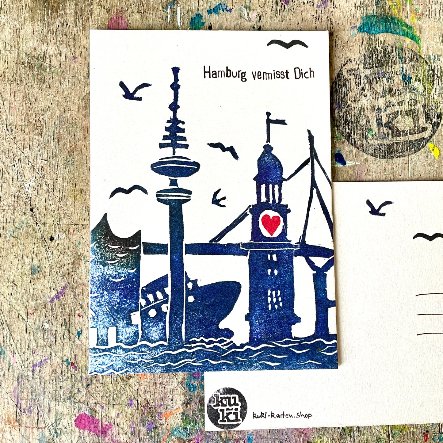 kuki Postkarte "Hamburg vermisst dich!"