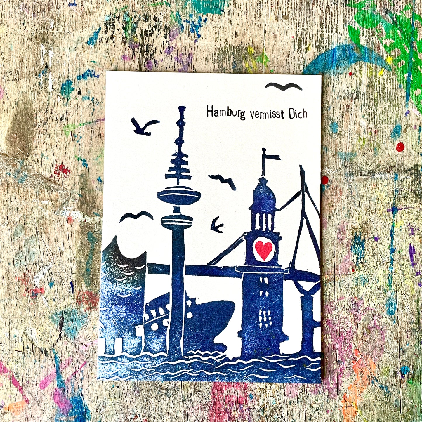 kuki Postkarte "Hamburg vermisst dich!"
