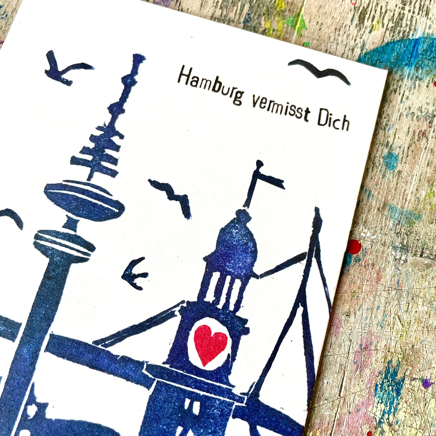 kuki Postkarte "Hamburg vermisst dich!"