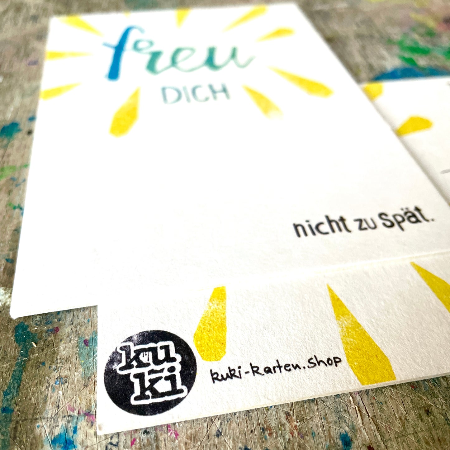 kuki Karte / "FREU DICH nicht zu spät "
