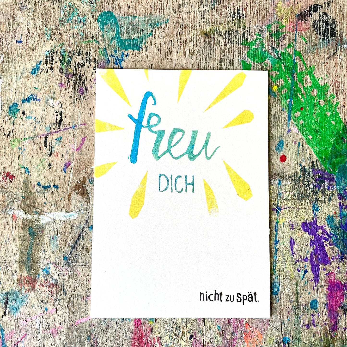 kuki Karte / "FREU DICH nicht zu spät "