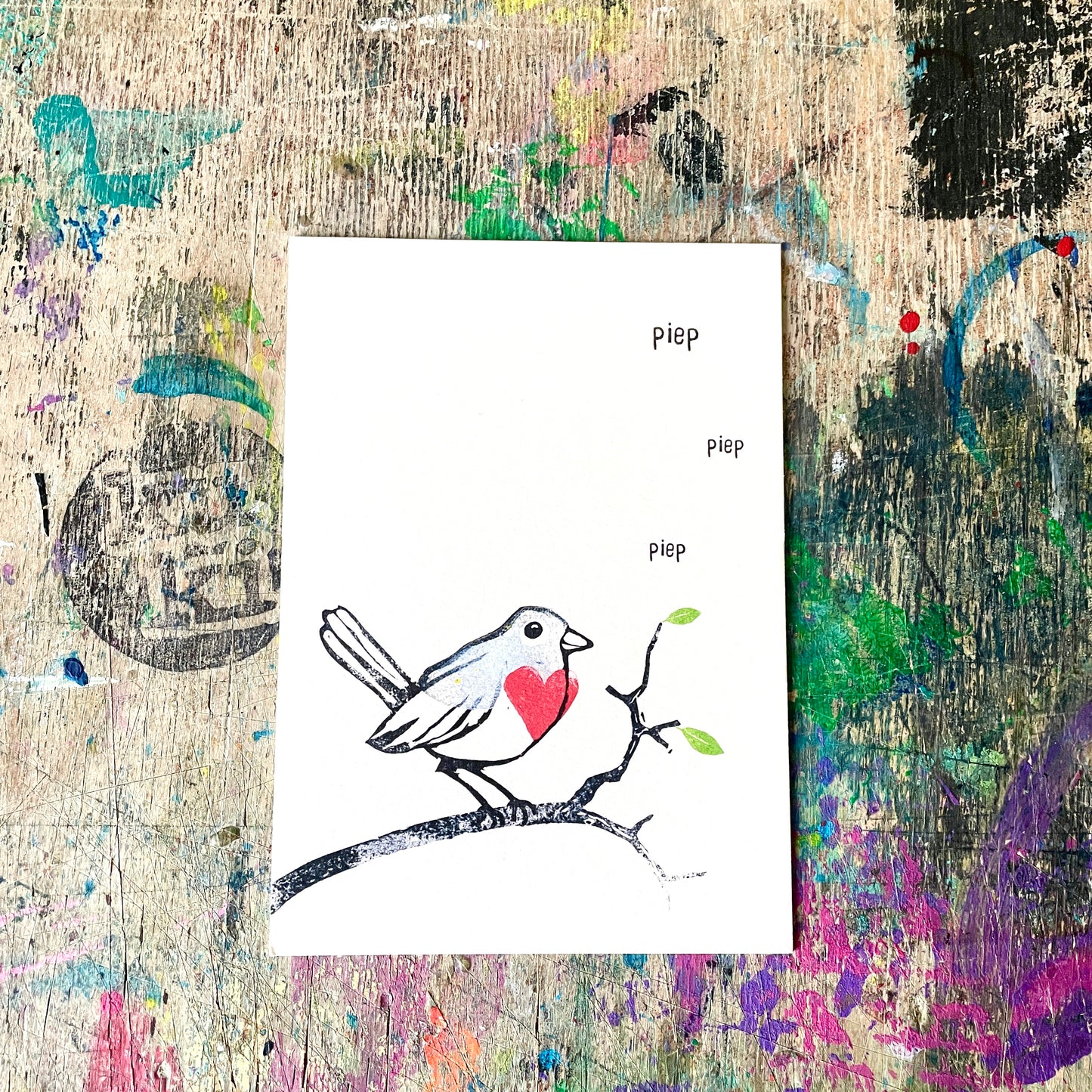 kuki Karte / "pip pip pip ich hab dich Lieb "