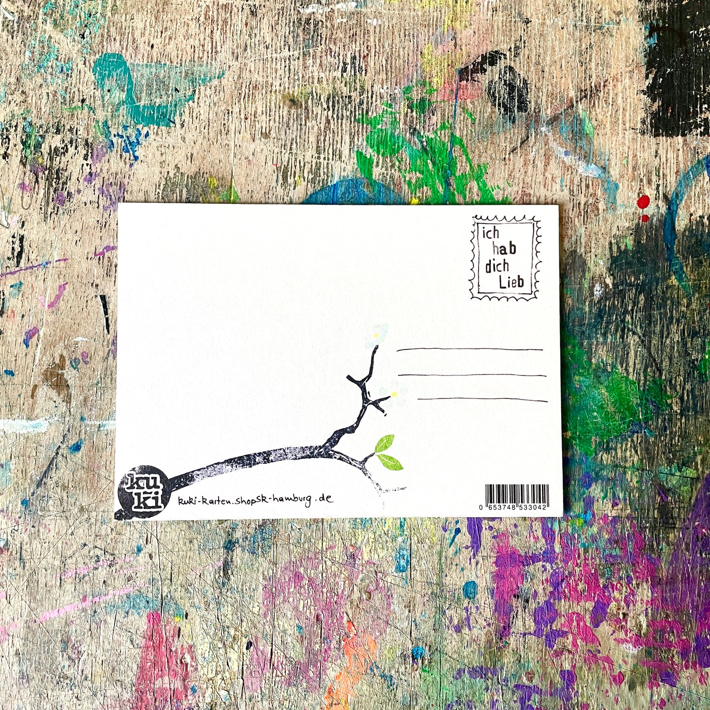 kuki Karte / "pip pip pip ich hab dich Lieb "