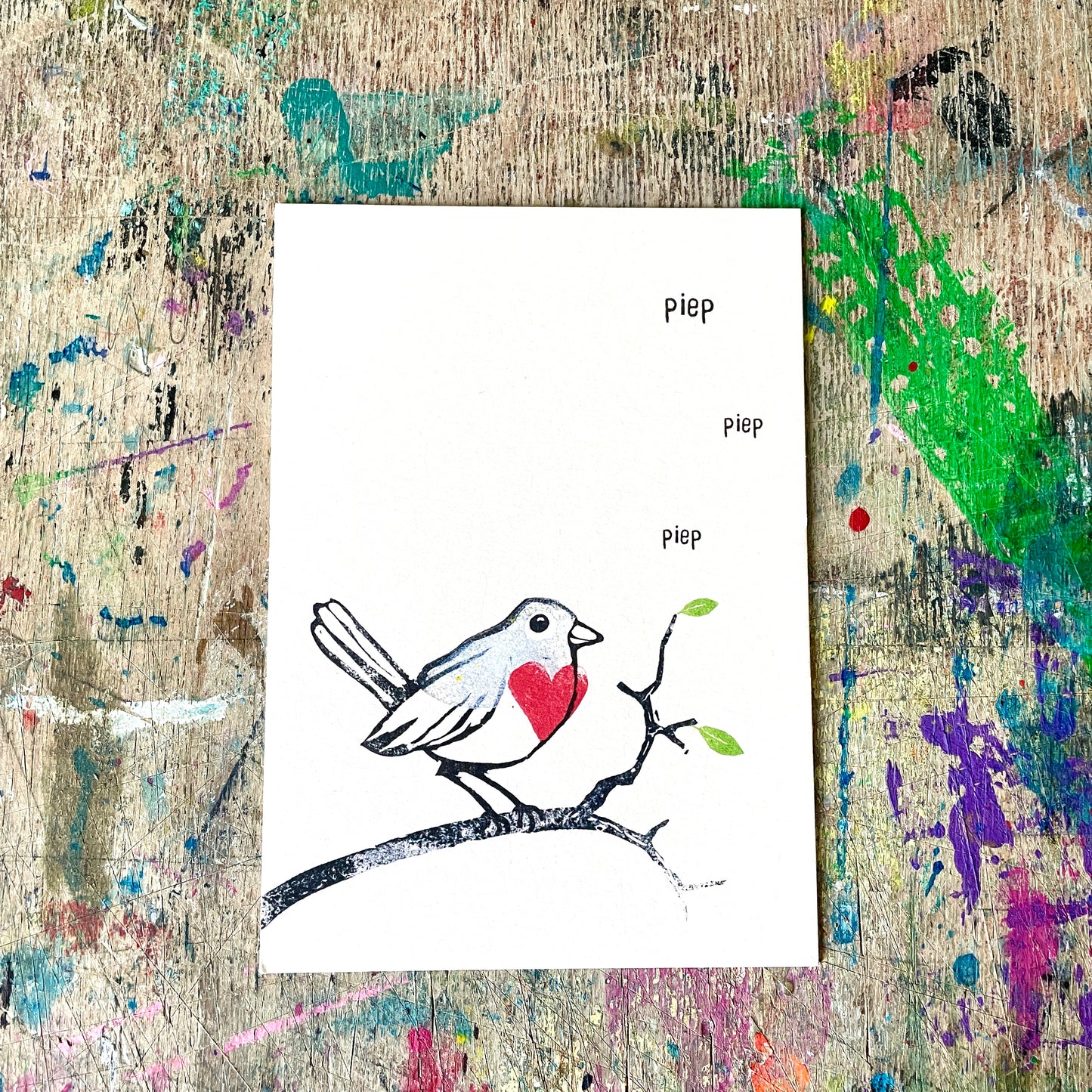 kuki Karte / "pip pip pip ich hab dich Lieb "