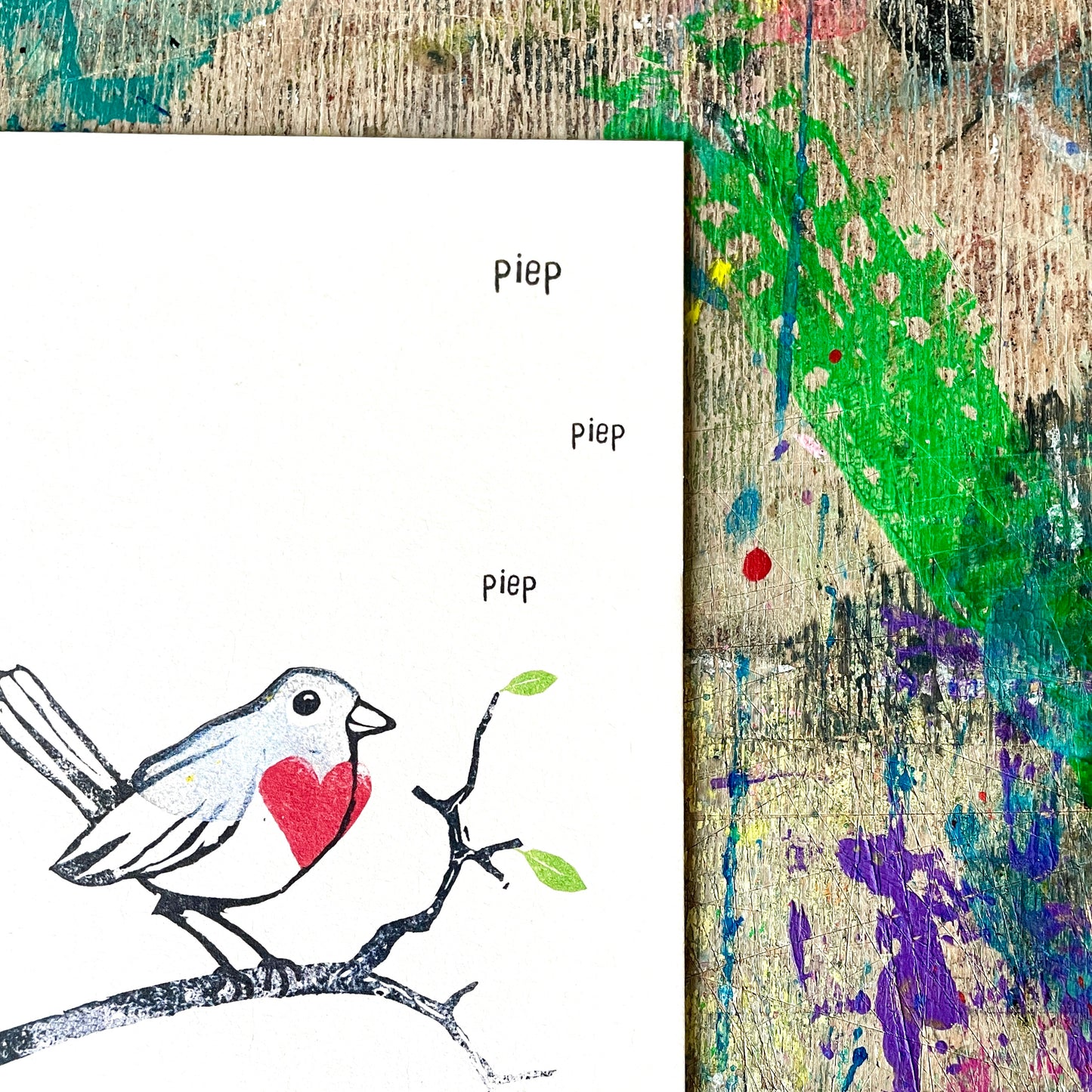 kuki Karte / "pip pip pip ich hab dich Lieb "