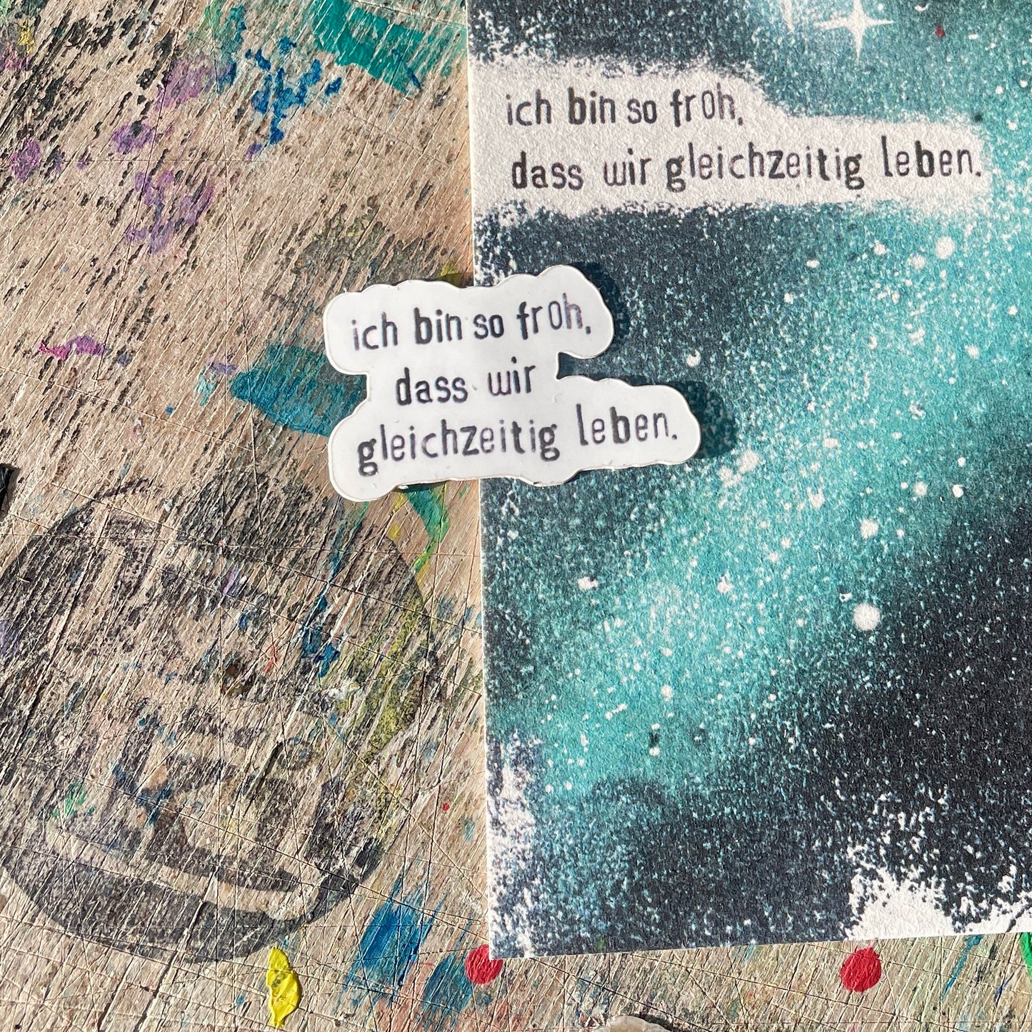 Sticker, Gleichzeitig Leben