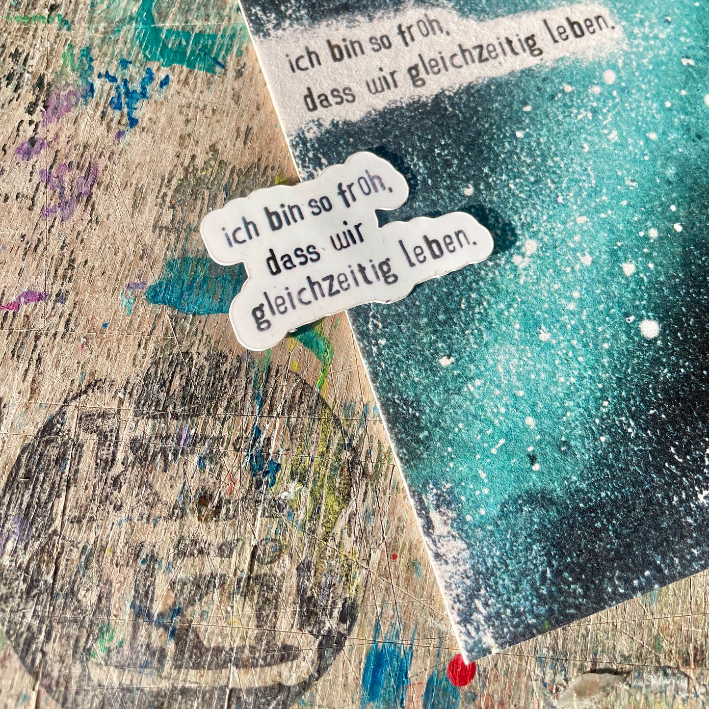 Sticker, Gleichzeitig Leben