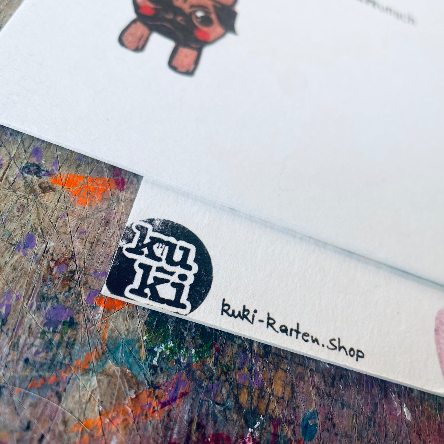 kuki Postkarte „Glückwunsch“ Mops