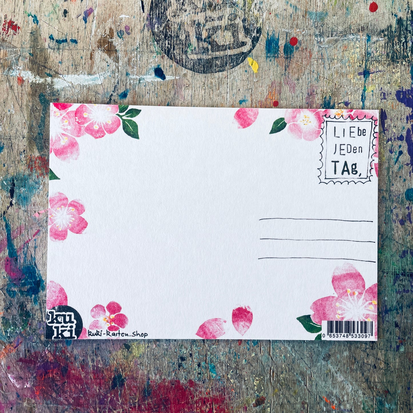 kuki Postkarte " Ich liebe dich an jedem Tag….“