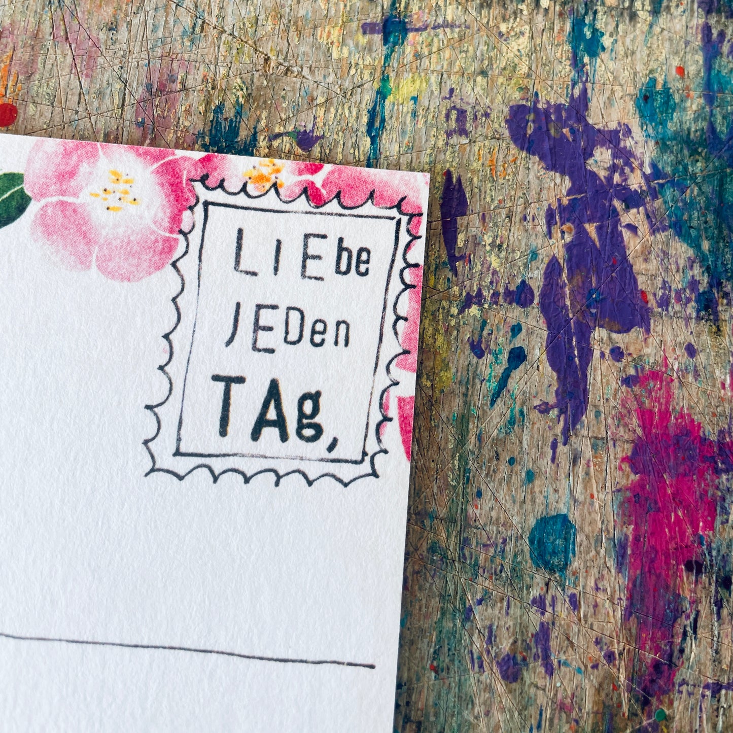 kuki Postkarte " Ich liebe dich an jedem Tag….“
