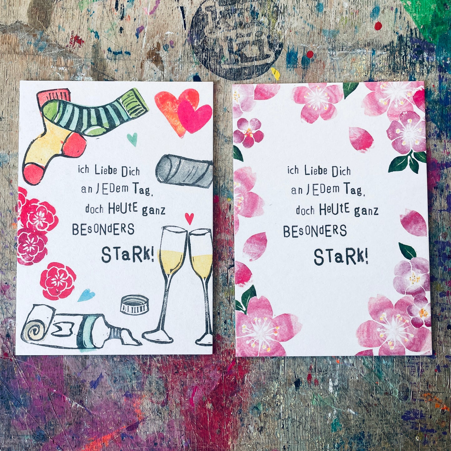 kuki Postkarte " Ich liebe dich an jedem Tag….“