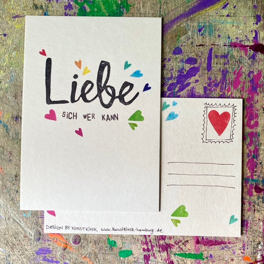 kuki Postkarte // "Liebe sich wer kann" neues design