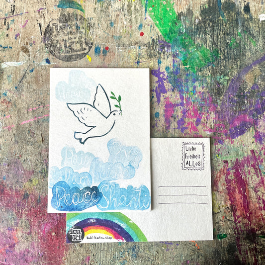 „Peace“ Friedenstaube kuki Karte