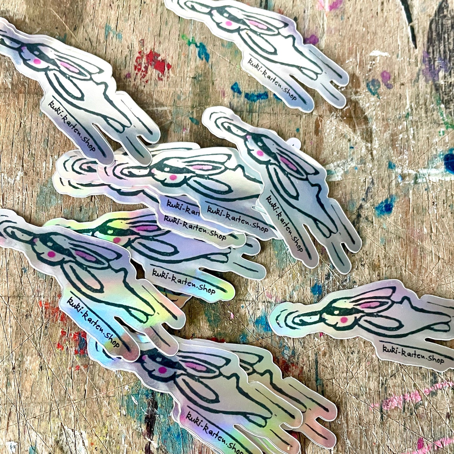 Glitzer Power bunny Sticker