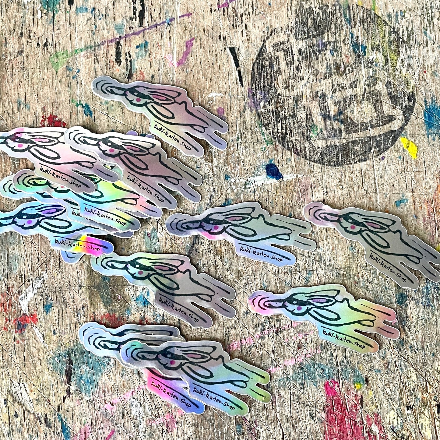 Glitzer Power bunny Sticker