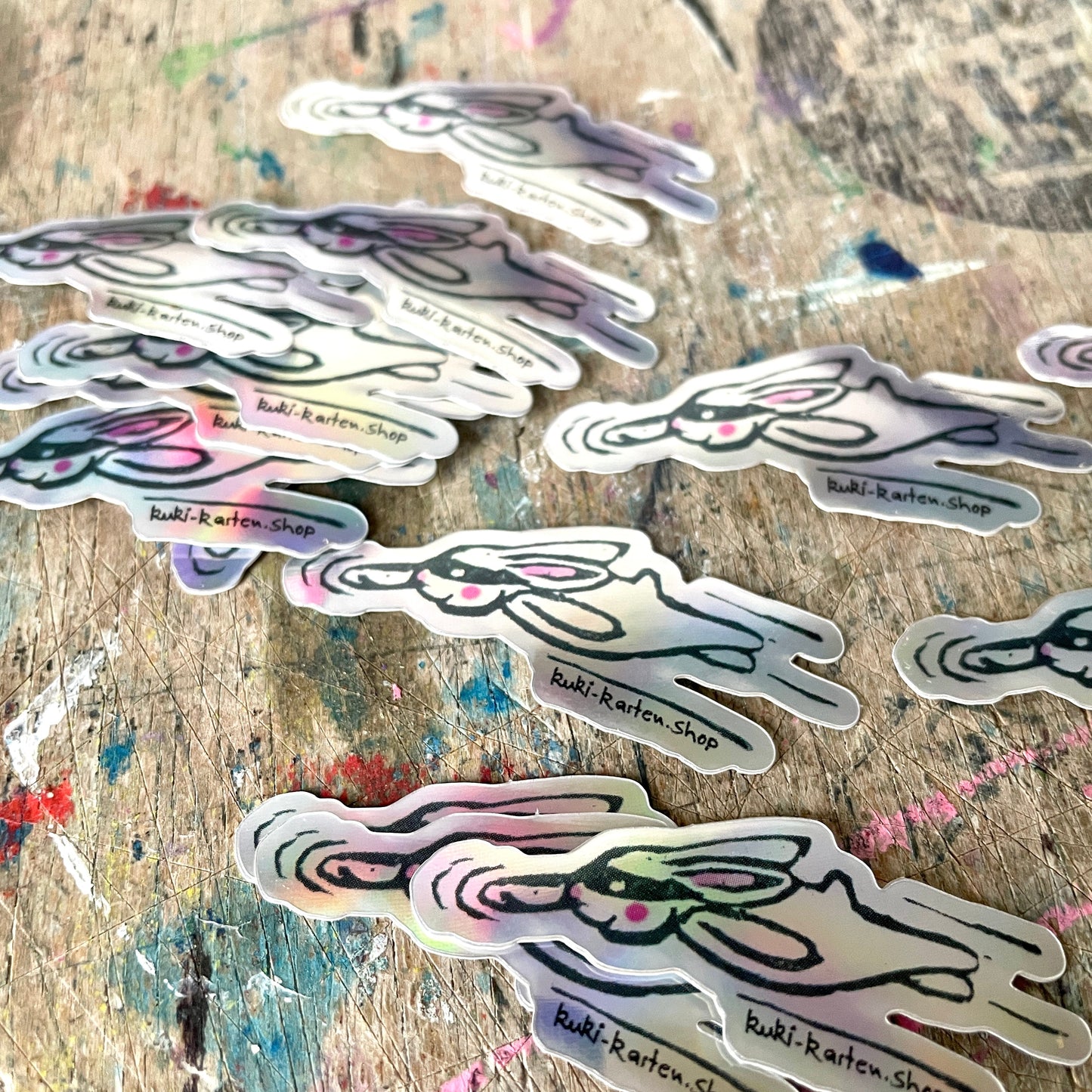 Glitzer Power bunny Sticker