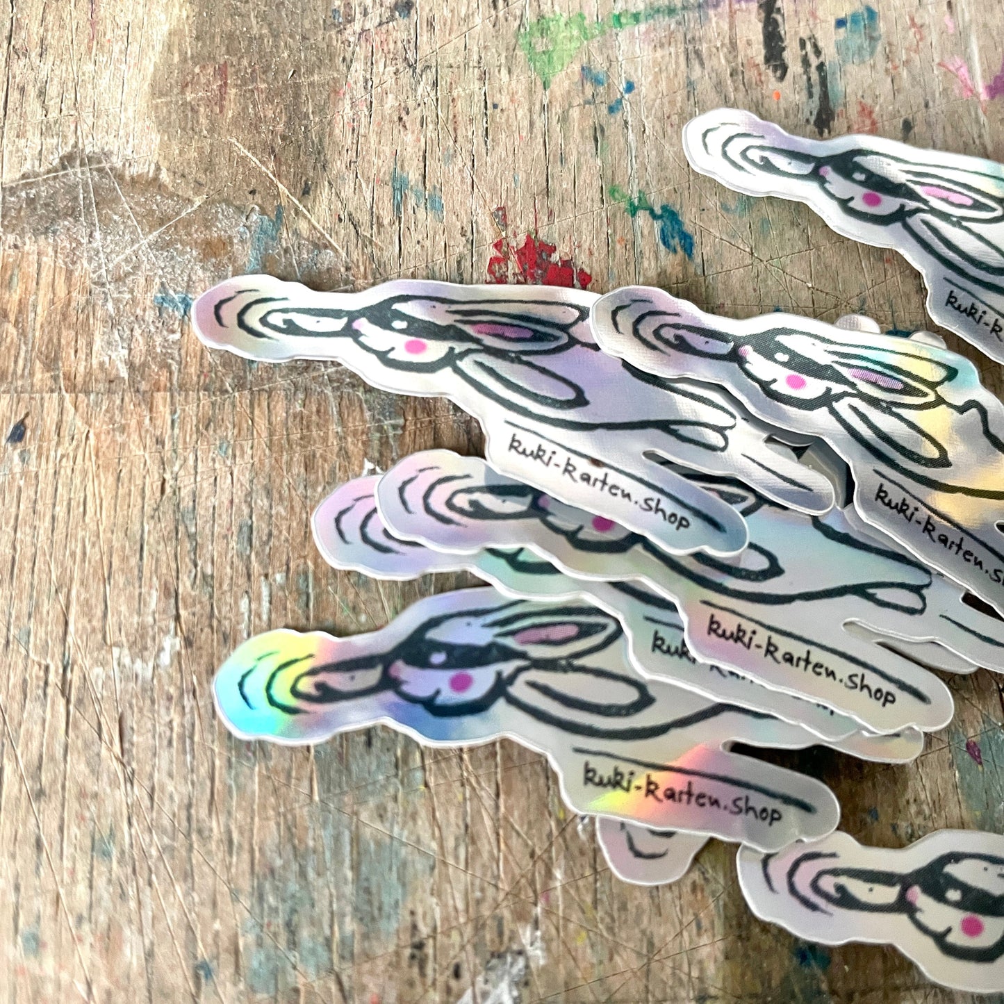 Glitzer Power bunny Sticker