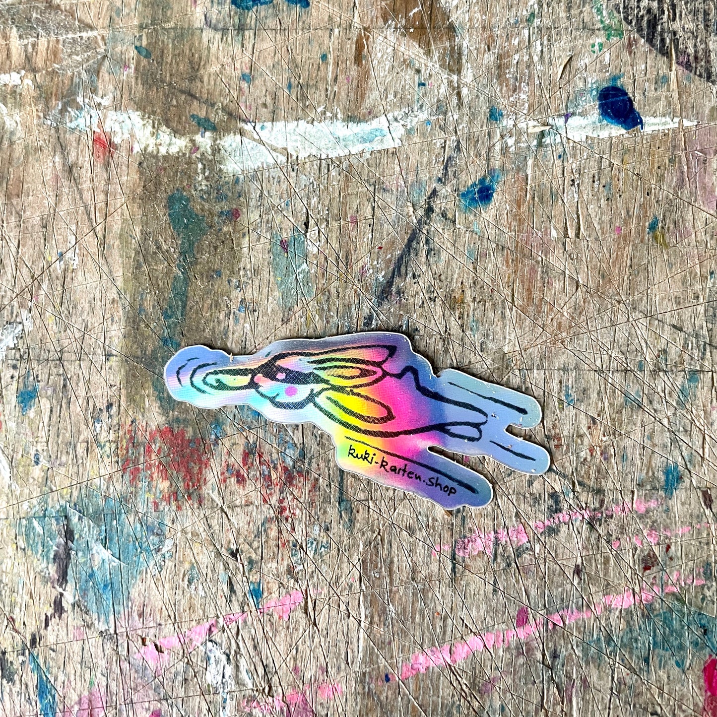 Glitzer Power bunny Sticker