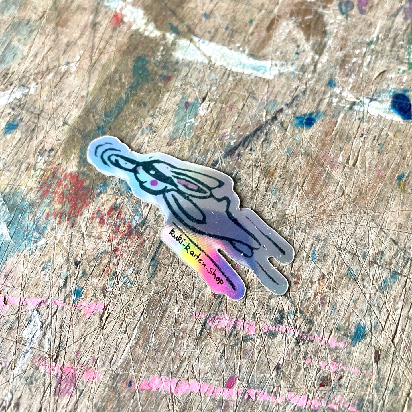 Glitzer Power bunny Sticker