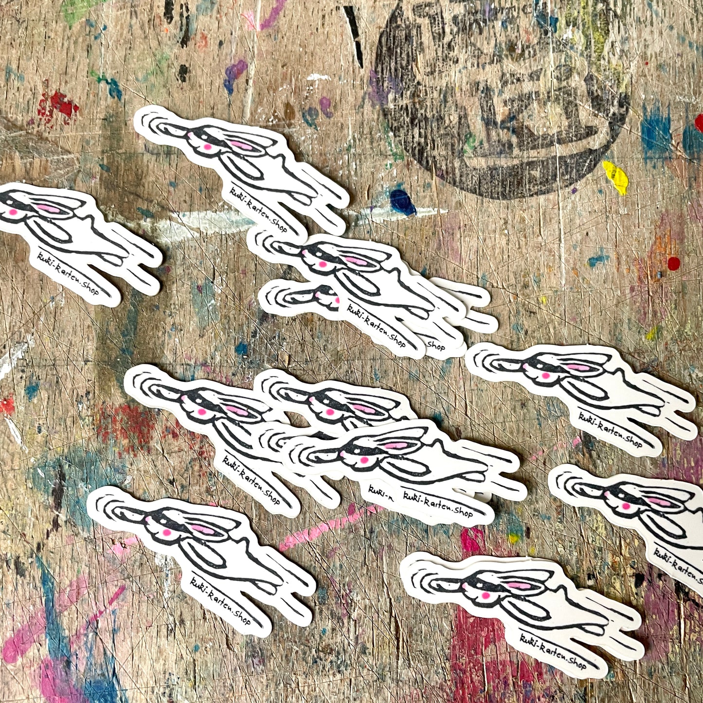 Power Häschen vinyl Sticker