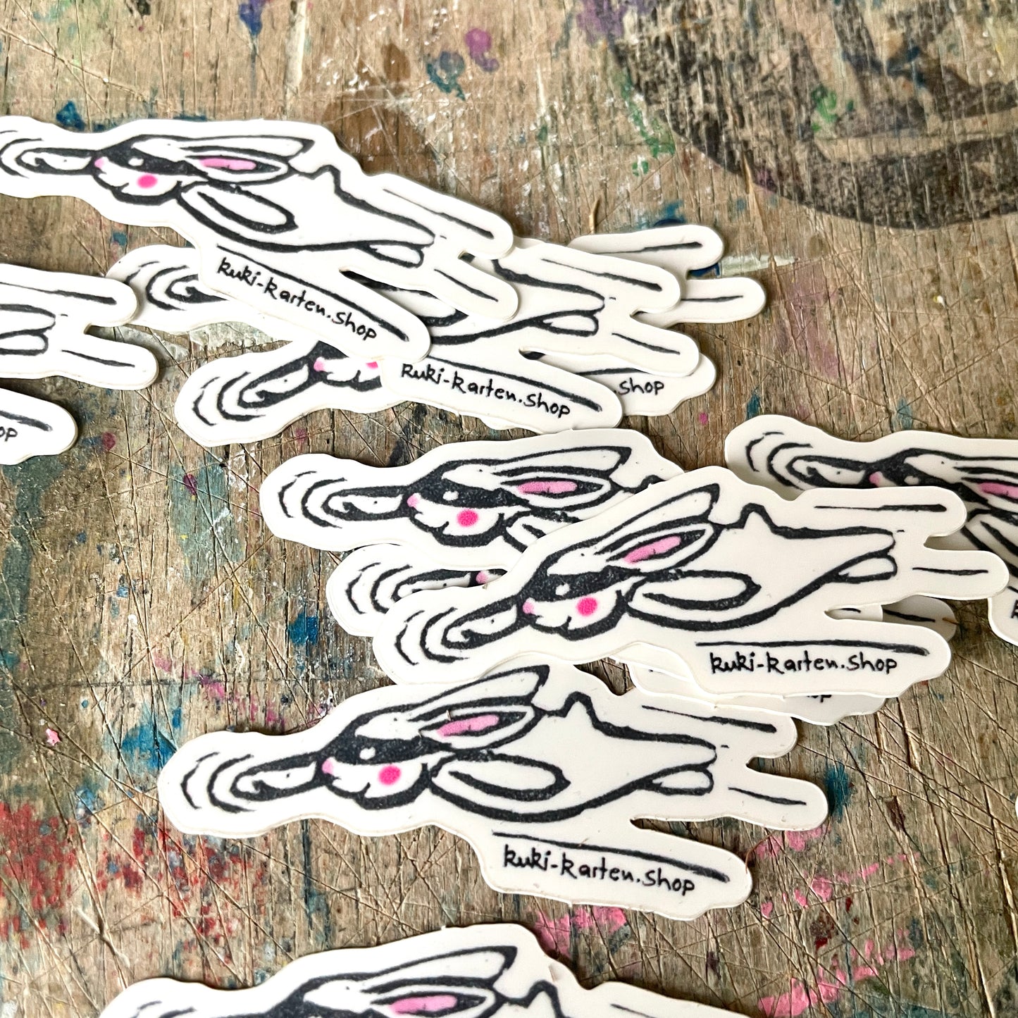 Power Häschen vinyl Sticker