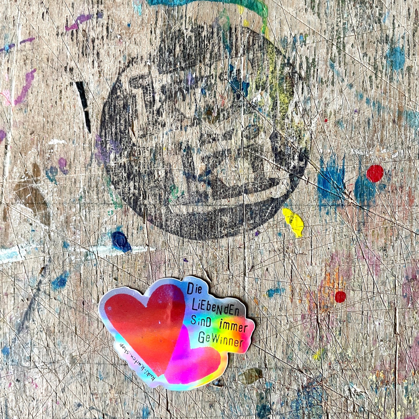 Glitzer Sticker „Diel Liebenden sind immer Gewinner“