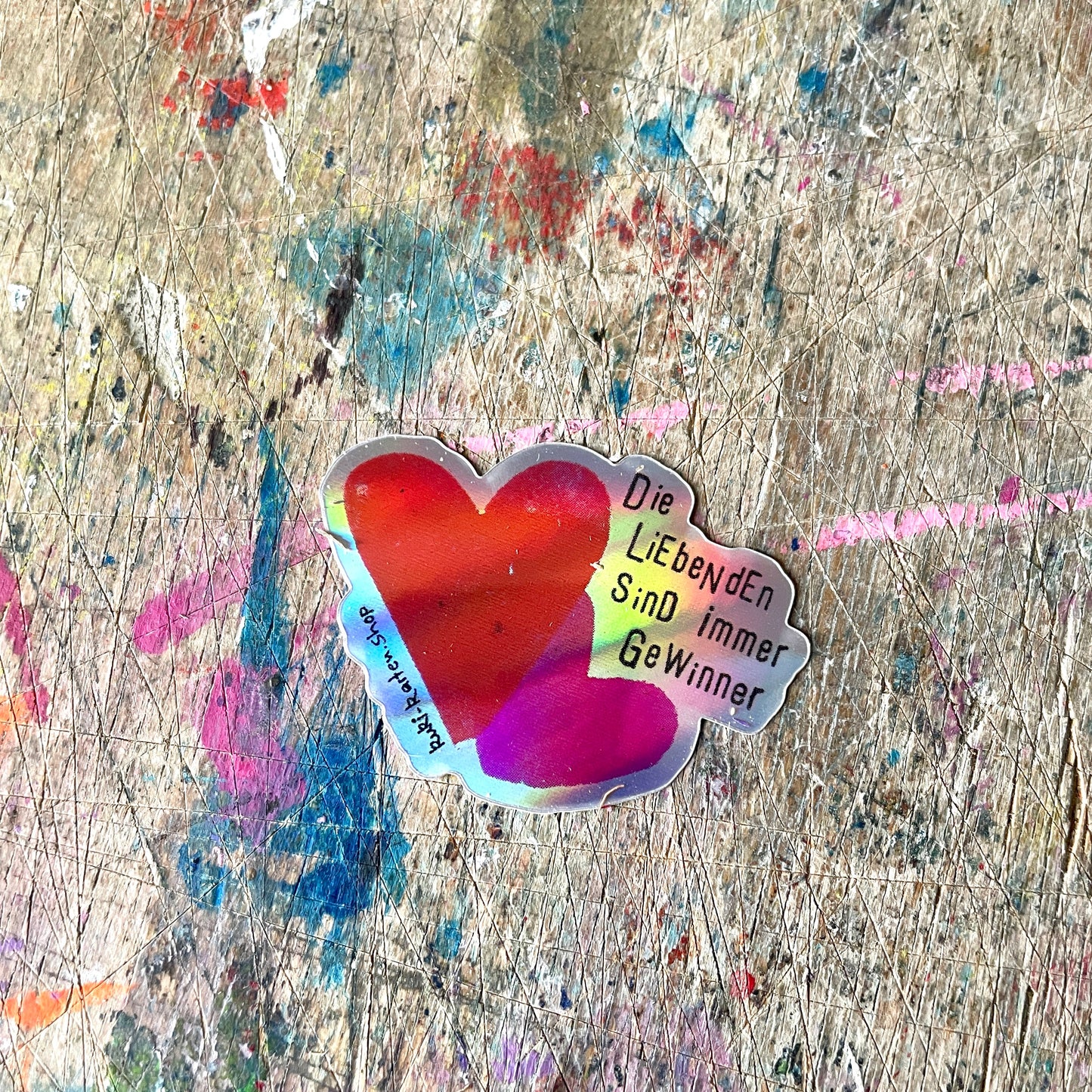 Glitzer Sticker „Diel Liebenden sind immer Gewinner“