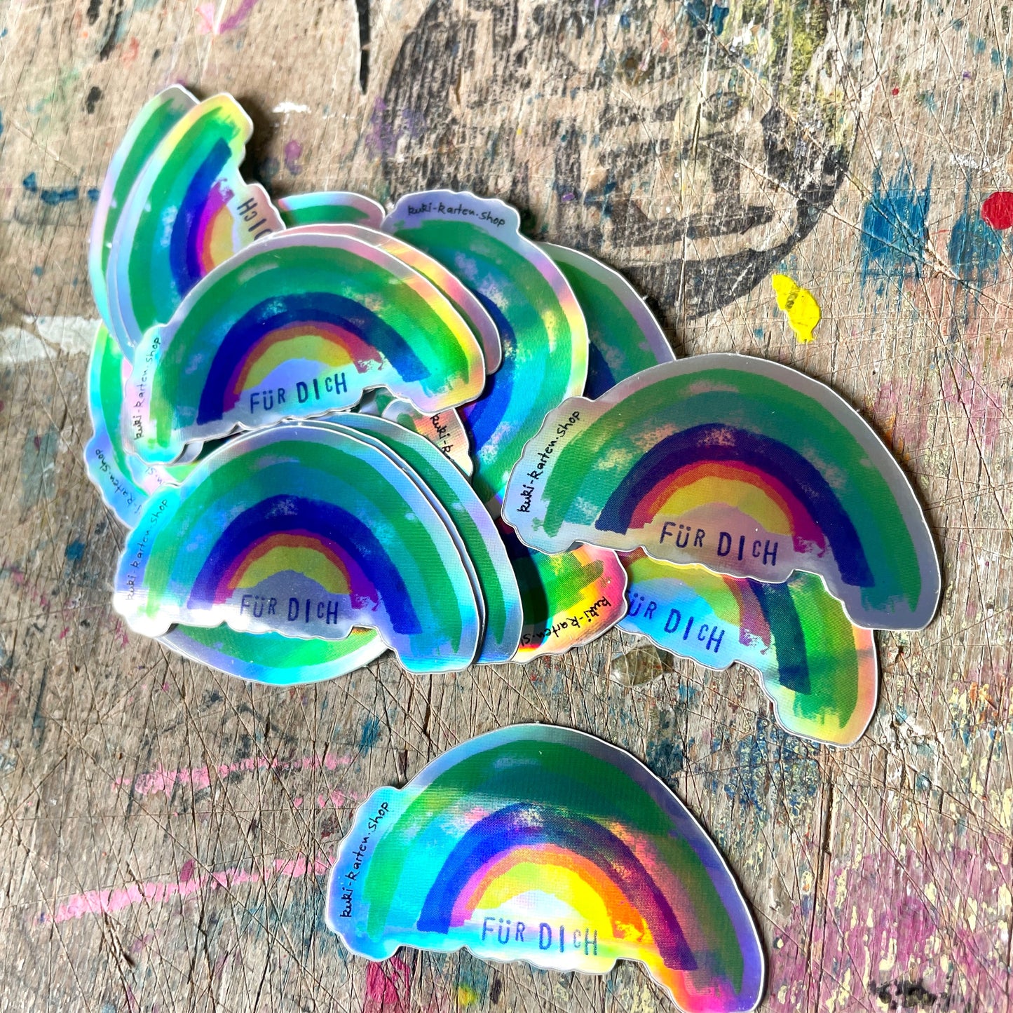 Glitzer Regenbogen „ für Dich“