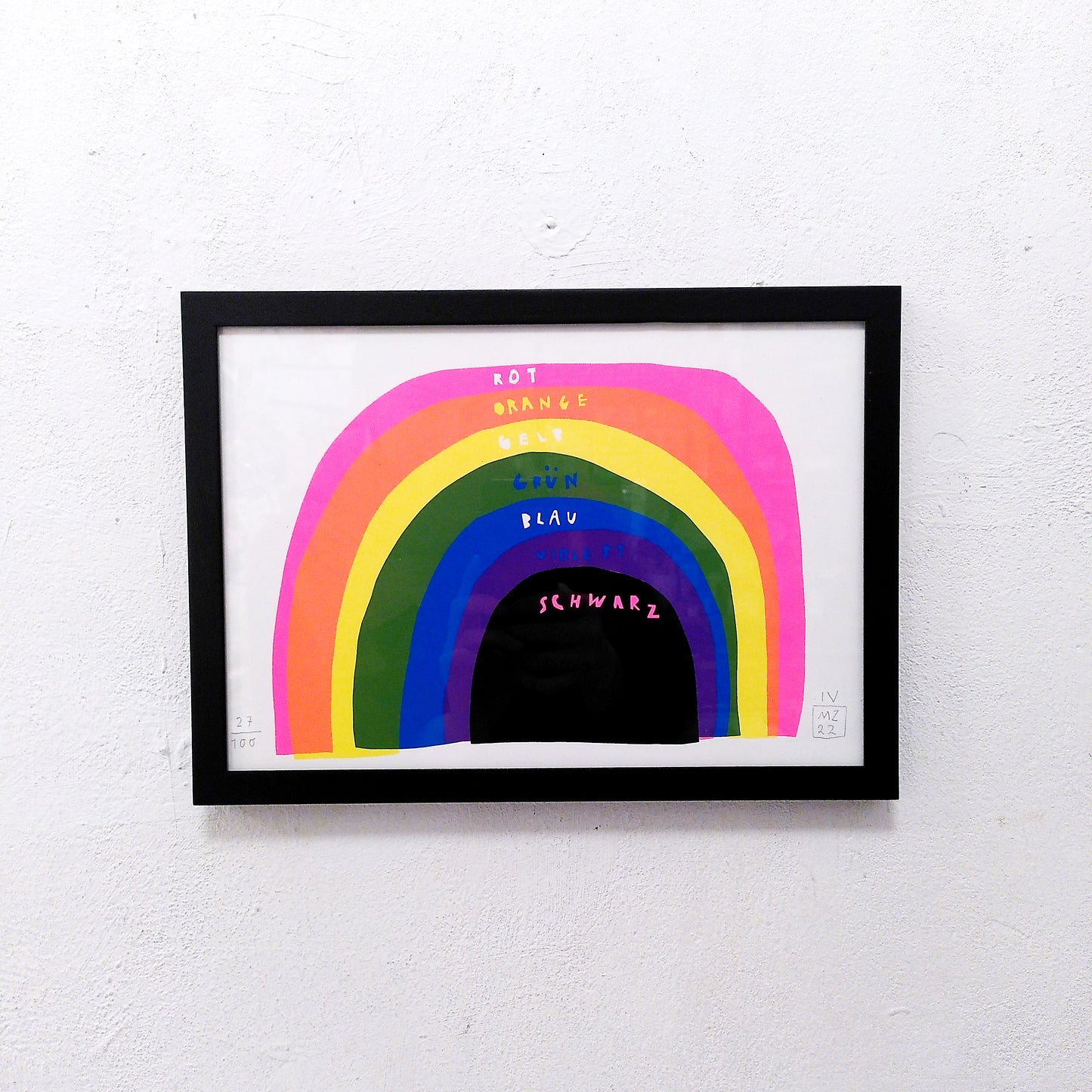 Regenbogen Siebdruck // Michael Zander