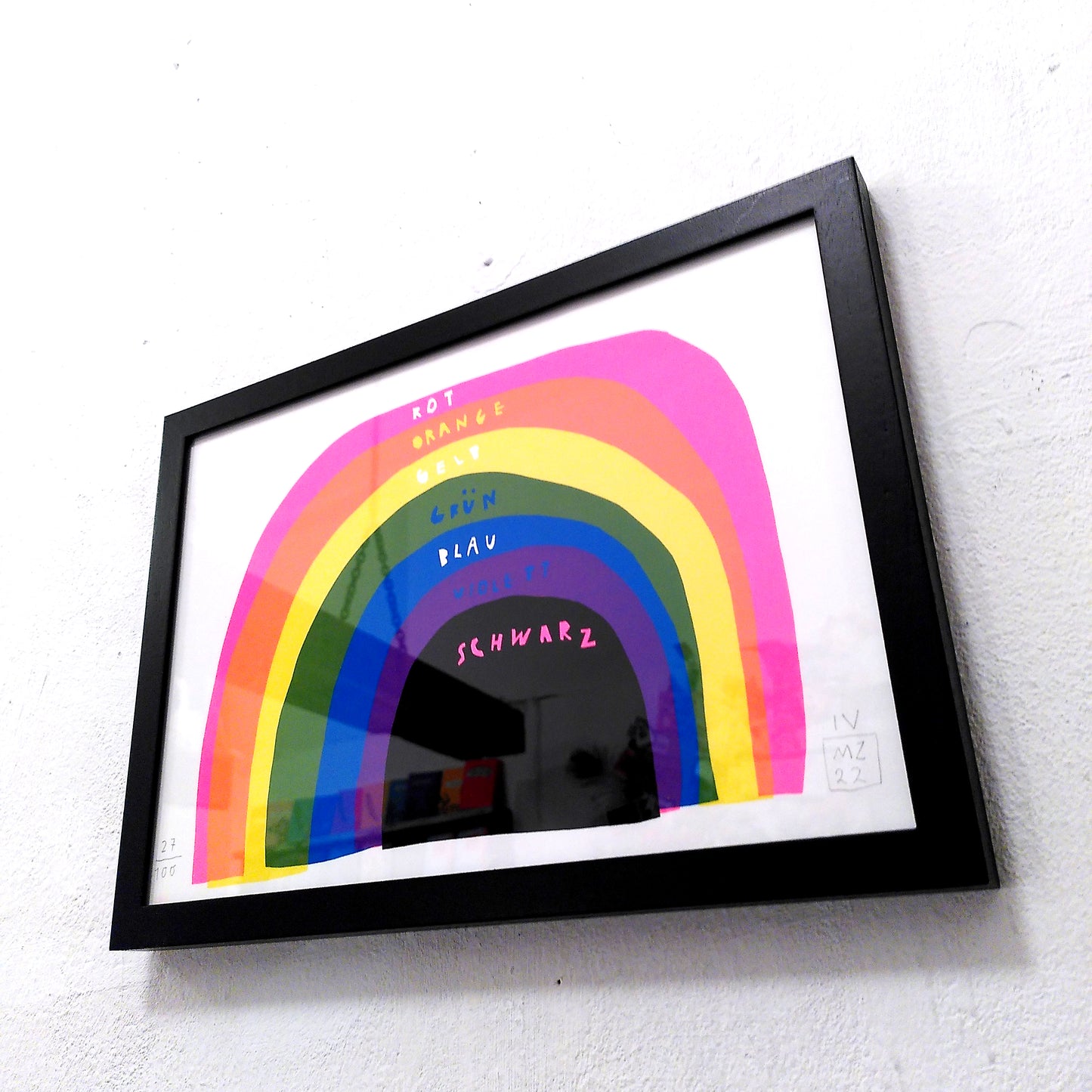 Regenbogen Siebdruck // Michael Zander