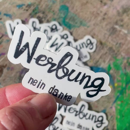 Sticker, "Werbung nein danke"