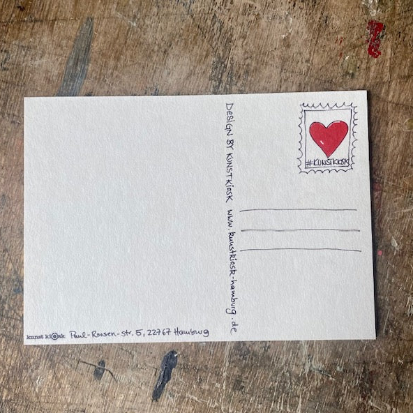 Postkarte Linoldruck // LOVE