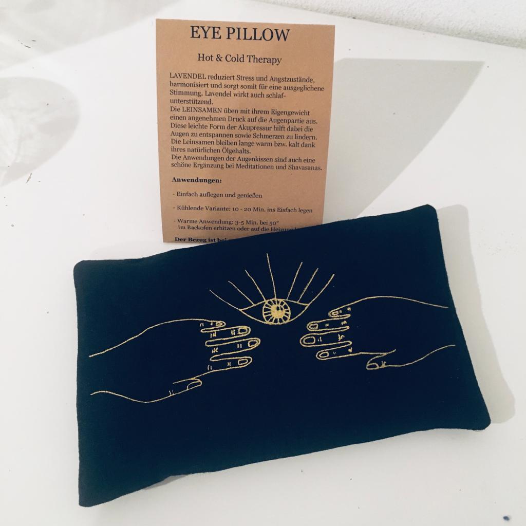 Eye Pillow WILDKUER // gold auf schwarz
