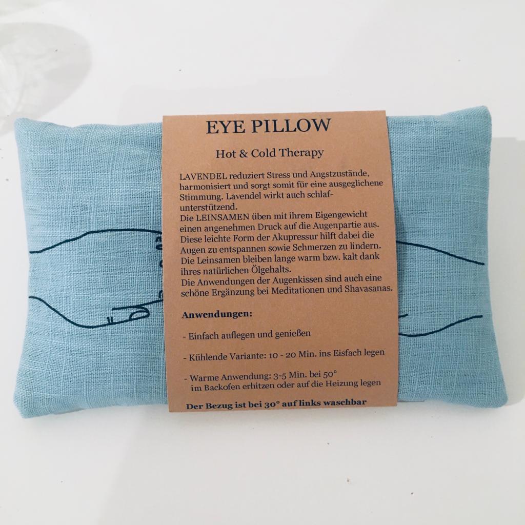 Eye Pillow WILDKUER // schwarz auf hellblau