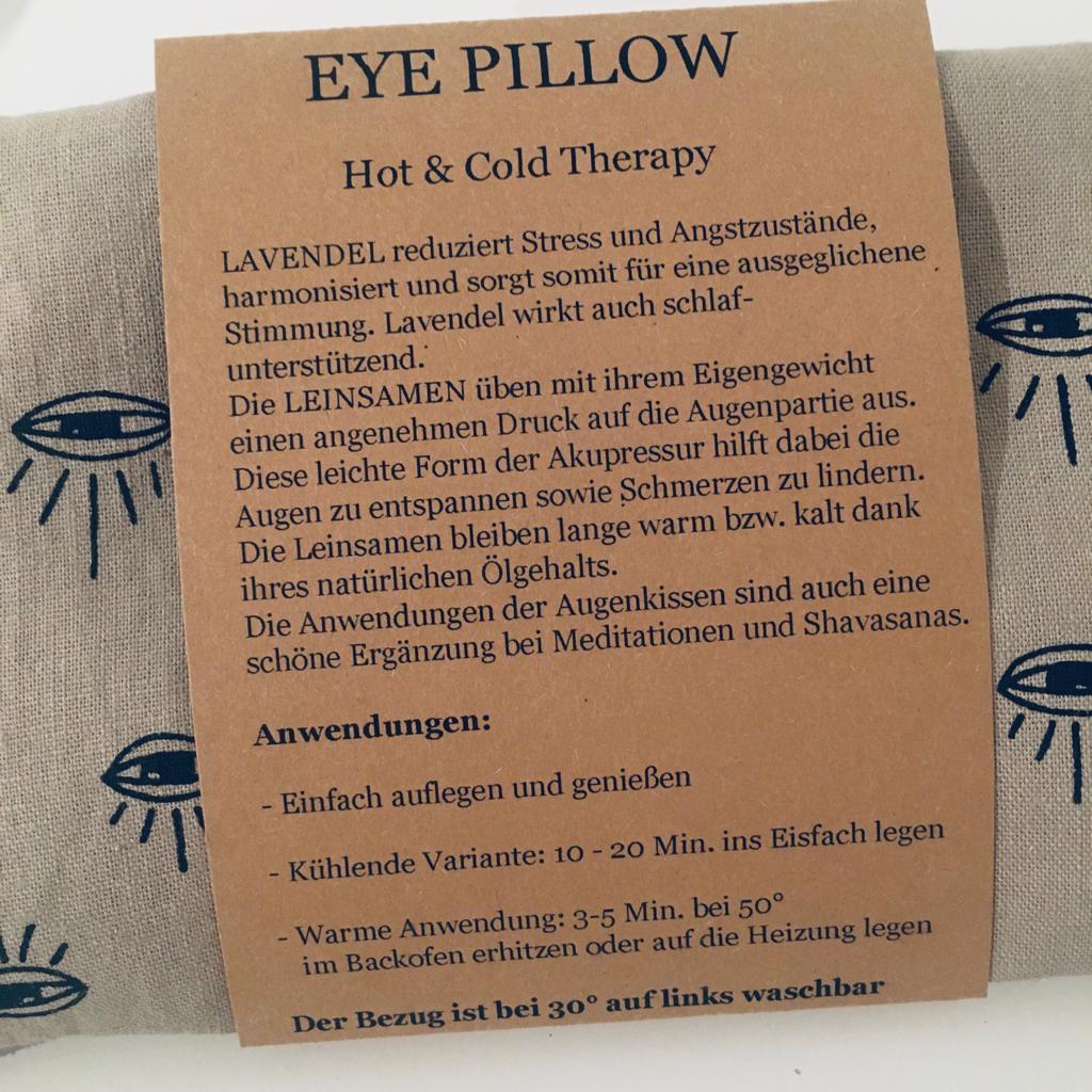 Eye Pillow WILDKUER // schwarz auf natur