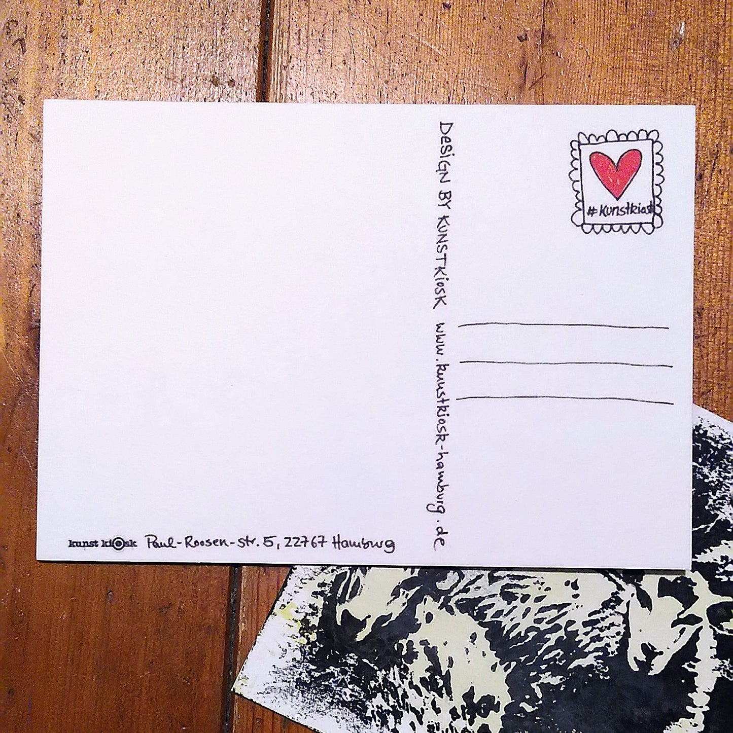 Postkarte // Linoldruck Schafe