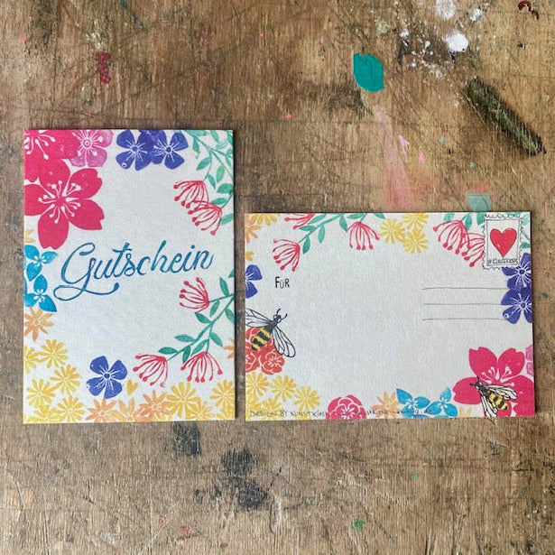 kuki Postkarte // "Gutschein Power Flower"